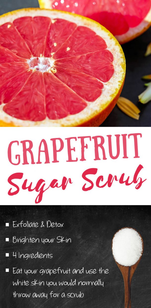 DIY Grapefruit Sugar Scrub Recipe to Exfoliate and Brighten